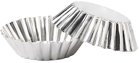 LIFKOME 10 Pezzi Per Crostate in Metallo Antiaderente Per Cupcake Torta Biscotti Stampa Cottura