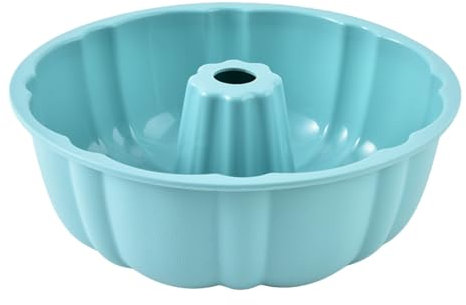 Stampo in silicone blu, diametro 25 cm, in silicone, antiaderente, per dolci, gelatina, pane