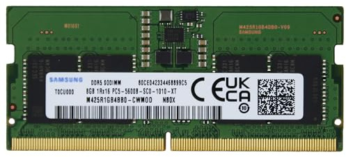 Sam Original Barrette de mémoire RAM pour ordinateur portable 8 Go (1 x 8 Go) DDR5 5600 MHz PC5-44800 SODIMM 1Rx16 CL46 1,1 V M425R1GB4BB0-CWM Adamanta