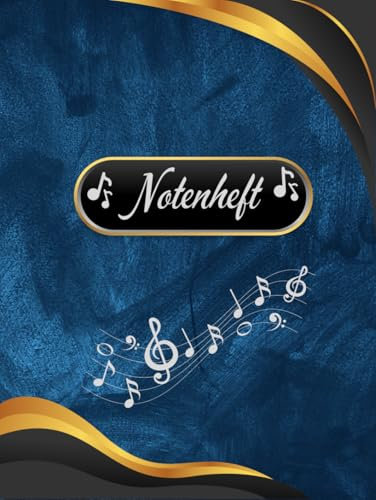 Notenheft Klavier Notenbuch Keyboard Musikunterricht Akkordeon Notenlinienheft Große Lineatur Klavierunterricht Anfänger Piano Orgelbuch DIN A4 ... Notensysteme Musiker Celesta B03B
