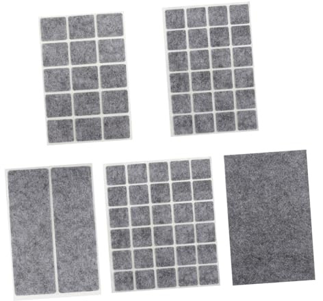 KALLORY 5pcs -Skid Table Feet Pads Furniture Protectors for Home Office Use Reduce Noise and Prevent Scratches for Chairs and Tables Grey