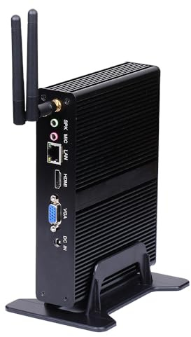 ANDAQI Fanless Mini PC, Desktop Computer, HTPC, Nano Kodi Box, N3510 N3520, Windows 11 / Linux Ubuntu, BM11, VGA, HDMI, USB3.0, 4 x USB2.0, LAN, 8G RAM, 128G SSD