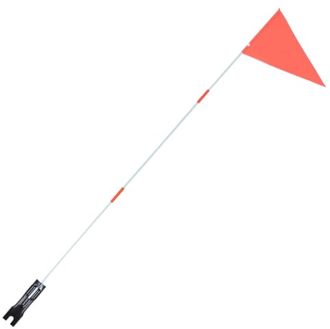 Alipis Bandera de Bicicleta Triangular de Doble Cara de Alta Visibilidad, Ligera y Duradera, Soporte de Montaje para Eje Trasero, Adecuado para Bicicletas Infantiles, Color Aleatorio