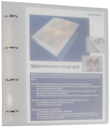 PP-Präsentationsringbuch mit 4-Ring-Combimechanik, 10 Stück, verschiedene Füllhöhen