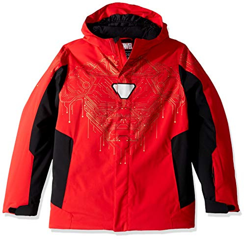 Spyder Boy's Marvel Ski Jacket, Red/Ironman, Large