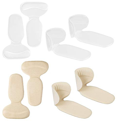 Dadabig 4 Paires Coussinet Chaussure Talon, Auto-Adhésif Protege Talon Chaussure, Coussins Talon en Silicone pour Coussinetsde Talon Haut pour Anti-Frottement