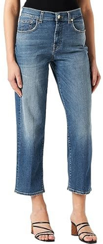 7 For All Mankind Women's JSAN44A0IC Jeans, Mid Blue, 31