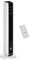 HOMCOM Heizgerät Heizlüfter 2200W Elektroheizer Keramik Heizturm mit Fernbedienung 8-Stunden-Timer Oszillation Heizer Heizung ABS PA Weiß+Schwarz 21 x 21 x 73 cm