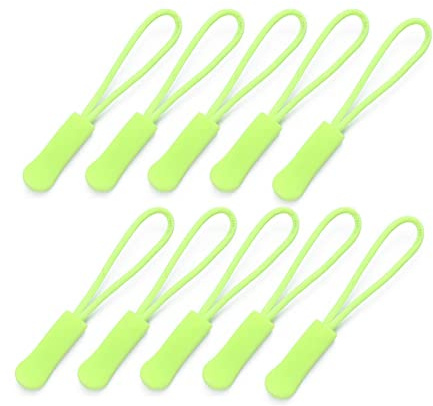 Haveratio Lot de 10 clips de rechange pour fermeture éclair Vert fluo
