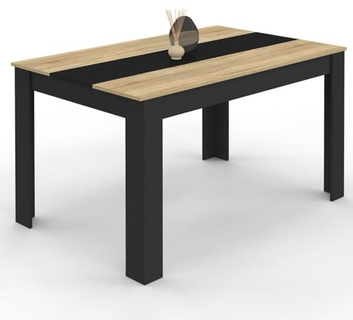 IDMarket - Table à Manger Rectangle Georgia 6 Personnes 140 x 80 cm