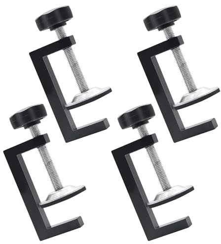 TETEWEVER 4 Pezzi Morsetto a G Kit, Morsetti G Acciaio Inox 10 – 57 mm Clip di Fissaggio C Regolabile Morsetto da Tavolo per Installazione di Cassetti Edifici Montaggio a Casa