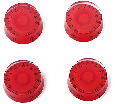 JEWEDECO 4stücke Gitarrenknöpfe Set Runde Drehknöpfe Gitarren Ersatz Für Lautstärkeregler Und Klangreglerknöpfe Steuerknöpfe Für Gitarrenteile