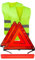 4-in-1 Car Safety Kit with Warning Triangle, Warning Triangle, 360-degree Reflective Warning Triangle, Warning Waistcoat, Folding Triangle