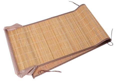 Abaodam Cuscino per Sedia in Bambù 43x155 Cm con Cinghie di Fissaggio, Design Ergonomico Multifunzionale per Poltrone da Giardino e Ufficio, Materiale Naturale e Rifinitura di Precisione