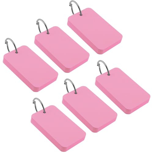 300-Pack Colored Index Cards, 2 x 3.5 Blank Flash Cards with Metal Ring for Studying, Vocabulary, Memos, Bookmark & Greetings (Pink)