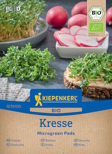 Kiepenkerl BIO Microgreen Pads Kressesamen 1076100, Kräutersaat | Für kinderleichte Anzucht, Microgreens, schnell wachsend, Nachfüllpad