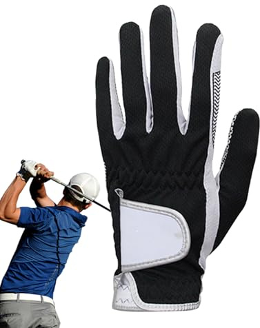 Genérico Guanto da golf da uomo - Guanti da golf da uomo per tutti i tipi di | Guanto da golƒ à e rete traspirante, nanotejido antiscivolo, opzione per una sola mano, golfisti
