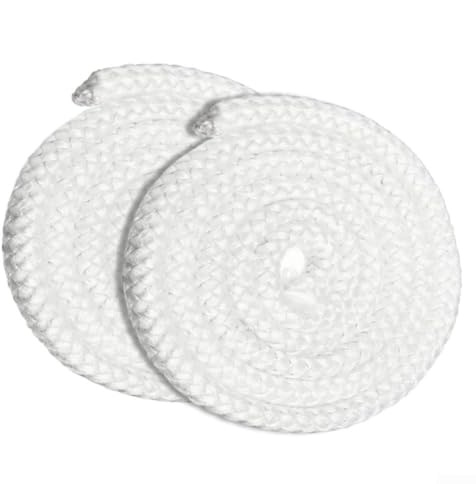Lot de 2 joints de porte en fibre de verre pour poêle à bois, poêle à granulés, cheminée et chaudière (10 mm)