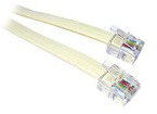 Microconnect RJ12/RJ12 2m 2m Bianco cavo telefonico