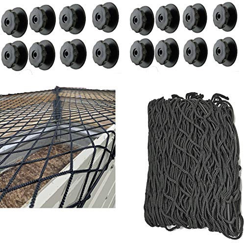 Anhängernetz mit Befestigung Rundknöpfen 20St von all-around24® (125 x 210cm bis 200 x 300 cm)