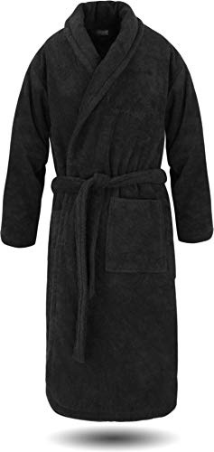 normani Luxus Bademantel | Saunamantel Flee 450 g/sm aus 100% Baumwolle für Damen und Herren in XS-8XL