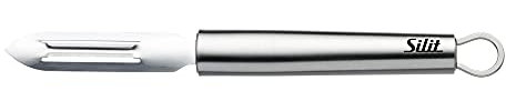 Silit Classic Line Éplucheur 19 cm, éplucheur de légumes en acier inoxydable poli, éplucheur de pommes de terre, éplucheur de fruits, éplucheur de concombre, passe au lave-vaisselle
