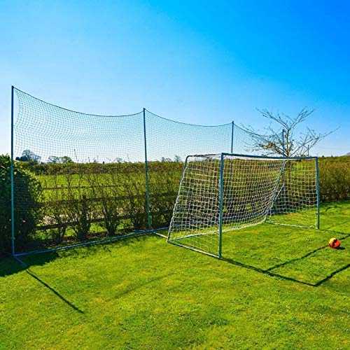 FORZA Stop that Ball™ Freistehendes Ballfangnetz mit Pfosten – Mobiles Ballfangsystem für Garten, Sportplatz, Fußballtraining und weitere Ballsportarten – 5 Größen