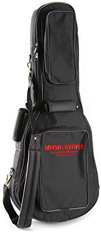 MUSIC STORE Gigbag für 1/2 Klassische Gitarre, Super Deluxe, wasserabweisendes Nylon, 30mm Polsterung, Konzertgitarren Tasche mit Zubehörfächern