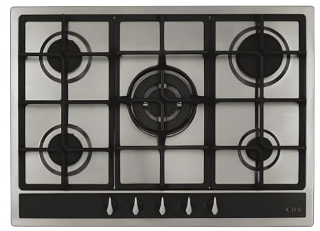 CDA HG7351SS - Stainless steel 5 Zone Gas Hob