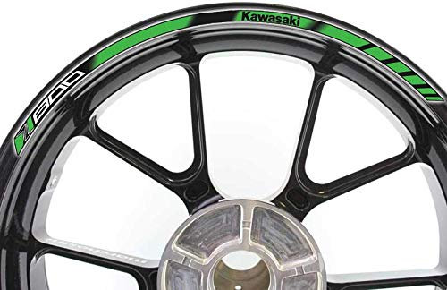 Felgenband-Set für Kawasaki Z800, speziell für GP, einfach anzubringen, zur Dekoration der Felge Ihres Motorrads (grün)