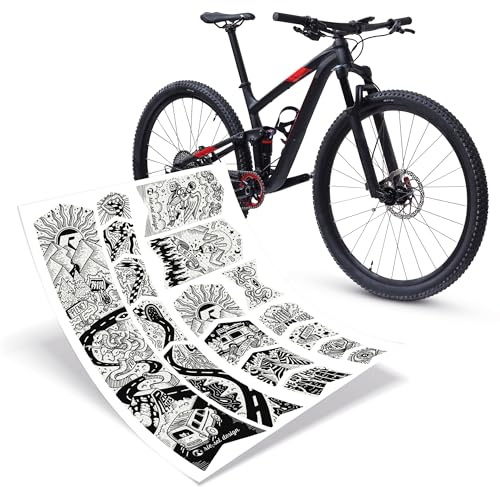 Riesel Design - Tape3000 Fahrrad Schutzfolie für MTB & E-MTB, extra stark | stylische Rahmenschutzfolie in vielen Designs für Ober, Unter - und Sitzrohr, selbstklebend, für Carbonrahmen geeignet
