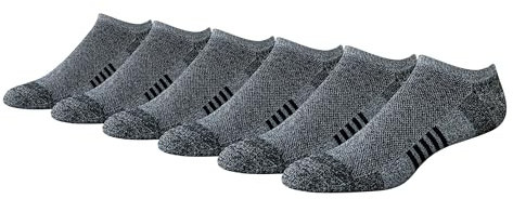 Amazon Essentials Uomo Calzini Invisibili Da Uomo In Cotone Ad Alte Prestazioni Imbottiti, Traspiranti, Sportivi