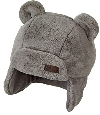 Sterntaler Baby - Jungen Mütze Baby Fliegermütze Flausch mit Ohren Gefüttert, beige meliert, 45