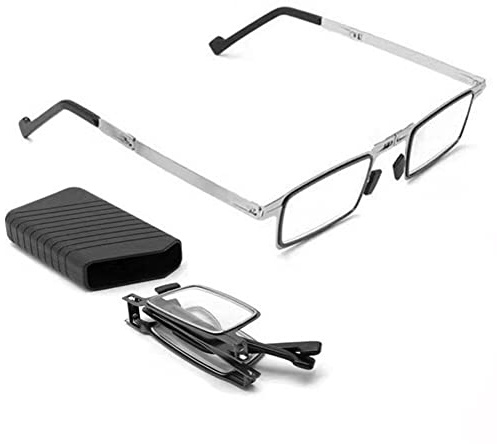 Hrippy Lesebrillen Stecken Nez Armless Nase Pribing Slim Flat Leses Gläses Frauen Männer Mini Nasenbrille Mini Tragbarer Gehäuse