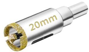 Meccion 20mm Sierra Perforadora de Diamante con Broca de Centro Piloto, Broca de Diamante para Azulejos, Porcelana, Vidrio, Mármol, Cerámica