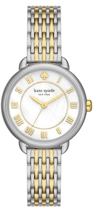 kate spade new york dam analog kvartsur med rostfritt stål rem KSW1822, Lily Avenue Silver/Guld, Lilly Avenue