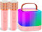 Karaoke Machine for Kids with 2 Microphones, Portable Kids Karaoke Machines for Girls with LED Party Lights,Bluetooth Speaker Toys Birthday Gifts for 3 4 5 6 7 8 9 10-12+Years Old Girls Boys(Pink)