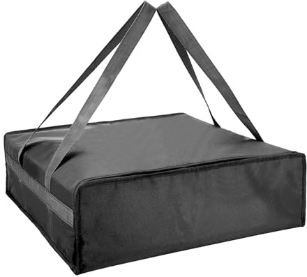 Yalin Insulated Pizza Delivery Bag, 20 x 20 x 6, Reusable Food Warmer for Catering and Commercial Restaurants (Black)