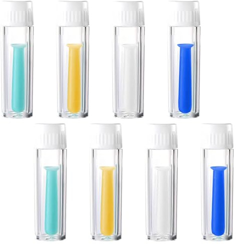 Geaanen Kontaktlinsen Einsetzhilfe 8 Stück Kontaktlinsensauger Kontaktlinsen Sauger Weiche Linsen für Harte und Weiche Linsen Kieselgel Kontaktlinsen Sauger Harte Linsen Flasche Mitbringen