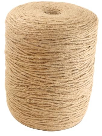 IMROPE Cuerda de yute natural de 3 mm x 2000 pies, cordel para jardinería, tomate, escalada, plantas, corbata, floristería, manualidades, envoltura de regalos, decoración de embalaje