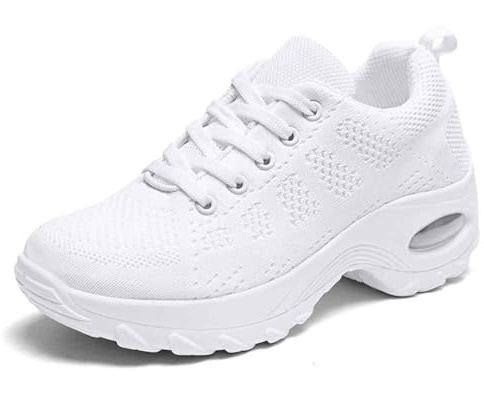 Danssneakers för kvinnor jazzskor, delad sula dansskor yoga träningsskor snörning balsal utomhus nät träningsskor