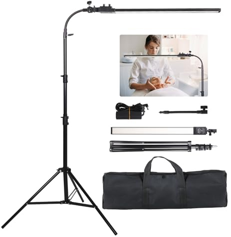 FEIFANTEAM LED-Fotografie-Lichtset Tätowierung Make-up Schönheits-Fülllicht | 60cm Foto Studio Lampe mit Flexibles Rohr für Porträt Videoaufnahme Live-Übertragung Augenbrauen Wimpernverlängerung Tattoo