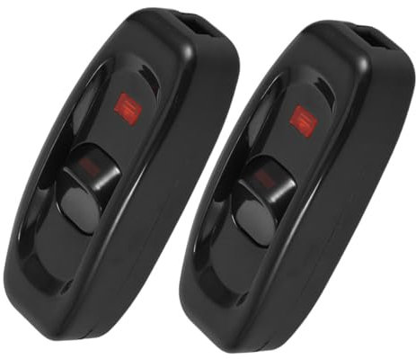 Uonlytech 2pezzi Interruttore a Pulsante per Lampada Interruttore di Controllo per Apparecchi Moderno per Illuminazione da Uso Domestico
