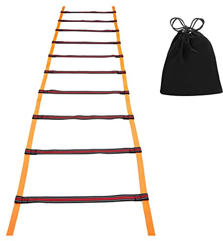 HYROOY Agility-Leiter, Geschwindigkeitstraining-Set, Trainingsleiter für Fußball, Fußball, Sport, Trainingsleiter mit Tragetasche, Nylon