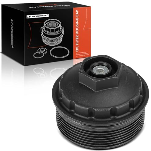 A-Premium Oil Filter Housing Cap Assembly Compatible with Volkswagen Jetta 2002-2004, Passat 2006-2010, Passat CC 2009-2010, Golf 2002-2005, CC, Eos, EuroVan, R32 & Audi A3 Quattro, TT Quattro