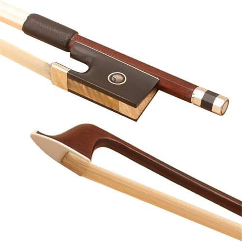 Geigenbogen volle Größe 4/4-1/8 Geigenbogen Aus Reinem Schachtelhalmholz Aus Brasilianischem Holz Mit Gerader Und Elastischer Bogenstange, Geeignet Für Anfänger Und Geiger(1/4)