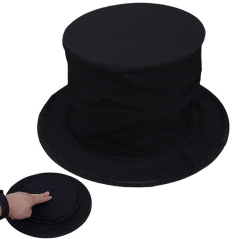 Fellflying Zauberer Zauberhut Faltbarer Zylinder Schwarzer Zylinder Federhut Zauberer Zylinder Zaubererhut Mit Geheimfach Zauberrequisiten Vorführen Zubehör