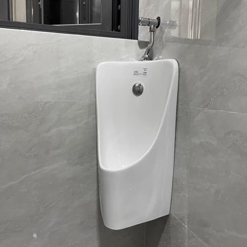 CHZDPP Urinoir pour Homme Urinoir d'angle, Urinoir Mural pour Hommes pour Toilettes publiques, Urinoirs ménagers/commerciaux pour écoles prisons hôtels magasins hôpitaux(White)