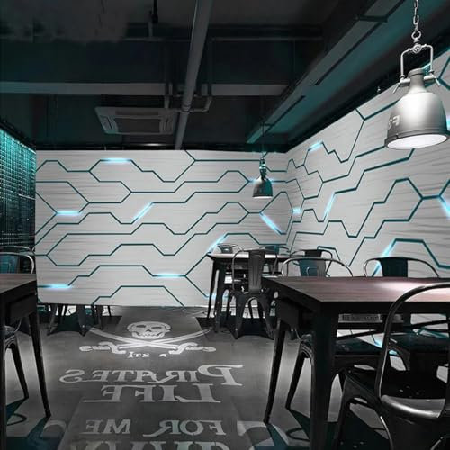 WEIMEIJIE Papel tapiz de placa de circuito de metal plateado 3d moderno, mural decorativo de empresa de tecnología, papel tapiz de salón de deportes electrónicos