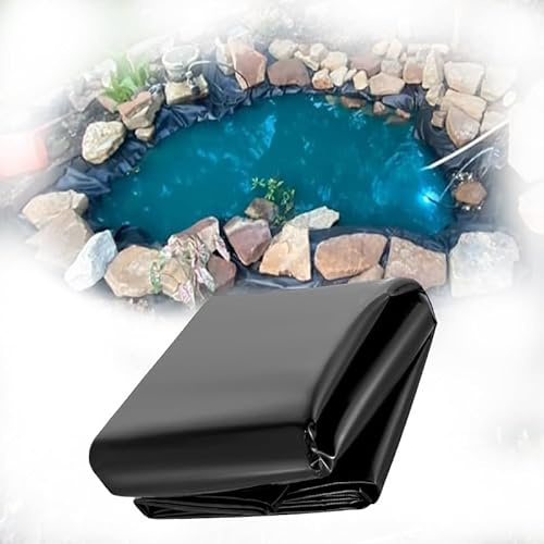 Genérico Revestimiento Flexible Negro para Estanque, Resistente a los Rayos UV y a la Intemperie,Lona Estanque para Embalses, Piscinas De Paisaje, Lagos Artificiales(5 * 6m)